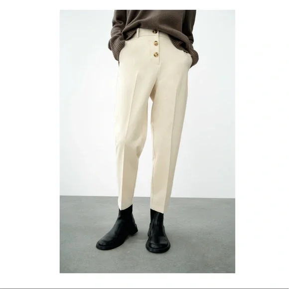Zara | Pants & Jumpsuits | Zara High Waist Buttoned Pants